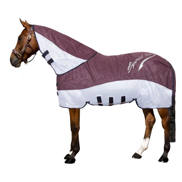 Imperial Riding Halsteil zu Rain & Flyblanket IRHSuper-dry, Bordeaux/weiß